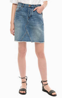 Короткая джинсовая юбка с застежкой на болты Scotch&Soda