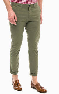 Брюки чиносы из хлопка цвета хаки Scotch&Soda