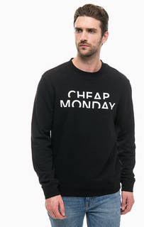 Черный хлопковый свитшот с принтом Cheap Monday