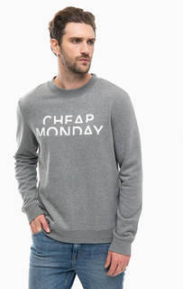 Серый свитшот с принтом Cheap Monday