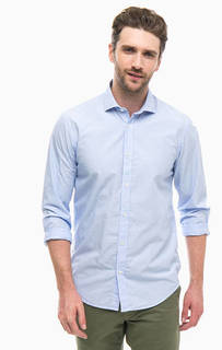 Синяя хлопковая рубашка в полоску Scotch&Soda