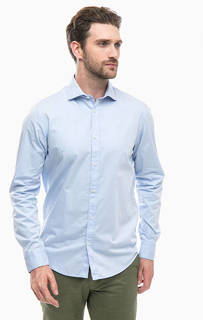 Синяя хлопковая рубашка на пуговицах Scotch&Soda