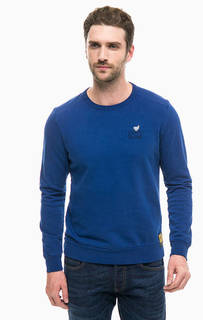 Синий хлопковый свитшот со значком Scotch&Soda