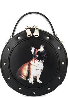 Маленькая кожаная сумка с принтом Fiato Dream