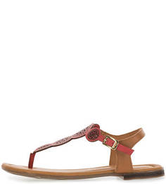 Кожаные сандалии с фигурной перфорацией S.Oliver