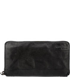 Черный кошелек из натуральной кожи Gianni Conti