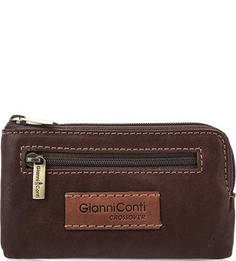 Кожаная ключница на молнии Gianni Conti