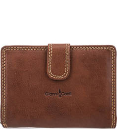 Кожаный кошелек с отделением для мелочи Gianni Conti