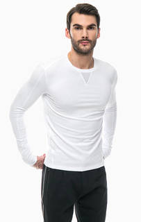 Белая хлопковая футболка с длинными рукавами Trussardi Jeans