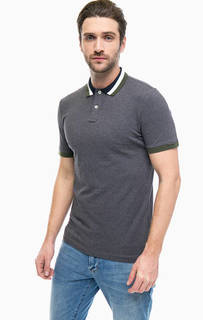 Серая хлопковая футболка поло S.Oliver