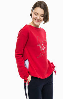 Красный свитшот с декоративной отделкой S.Oliver