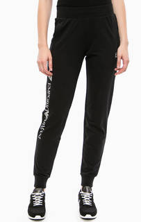 Хлопковые брюки с логотипом бренда EA7