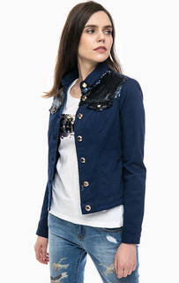 Куртка из денима с отделкой пайетками Gaudi