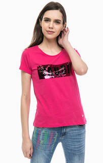 Хлопковая футболка с отделкой пайетками Gaudi