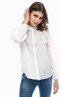 Хлопковая рубашка с вышивкой Silvian Heach