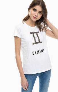 Хлопковая футболка с декоративной отделкой Silvian Heach