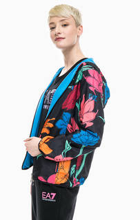 Двусторонняя куртка с цветочным принтом EA7