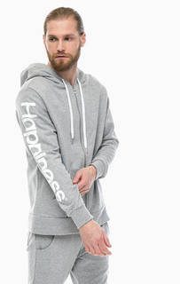 Хлопковая толстовка на молнии Happiness