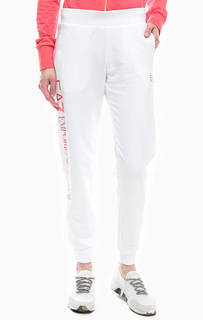 Хлопковые брюки с логотипом бренда EA7