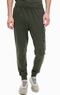 Брюки цвета хаки с логотипом бренда EA7