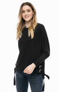 Черный свитшот со шнуровкой по бокам Mavi