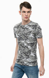 Хлопковая футболка с камуфляжным принтом Mavi