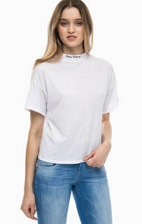 Белая футболка с принтом Mavi