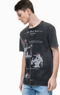 Хлопковая футболка с принтом Mavi