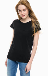 Черная хлопковая футболка с принтом Lee