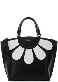 Кожаная сумка через плечо с короткими ручками Tosca BLU