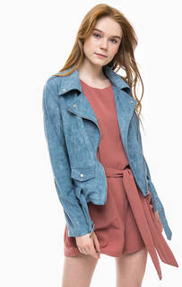 Синяя текстильная куртка косуха Glamorous