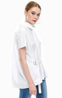 Белая хлопковая рубашка свободного кроя Glamorous