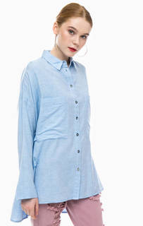 Туника-рубашка с накладными карманами Glamorous