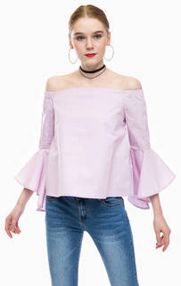 Хлопковая блуза с открытыми плечами Glamorous
