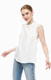 Хлопковая блуза с кружевными вставками Glamorous