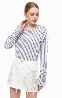 Хлопковая блуза в полоску Glamorous