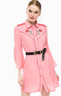 Платье-рубашка с расклешенными рукавами Glamorous