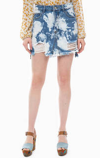 Джинсовая юбка с рваными деталями Glamorous