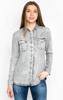 Серая рубашка из лиоцелла с карманами Mavi