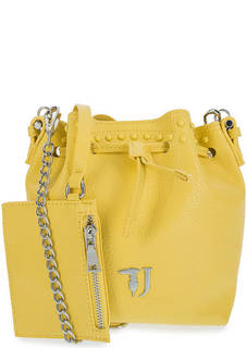Желтая сумка-торба через плечо с карманом Trussardi Jeans