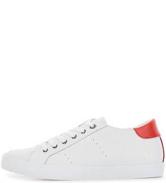 Белые кеды из натуральной кожи Trussardi Jeans