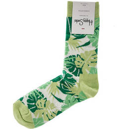 Зеленые хлопковые носки Happy Socks