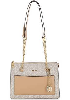 Маленькая сумка с монограммой бренда Dkny