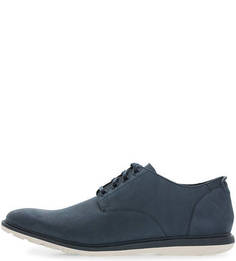 Синие ботинки из нубука Clarks