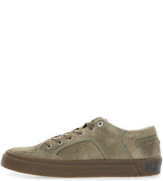 Замшевые кеды цвета хаки Napapijri