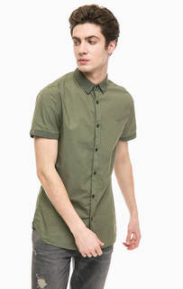 Хлопковая рубашка приталенного кроя Guess
