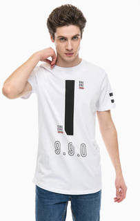 Хлопковая футболка с контрастным принтом Jack & Jones