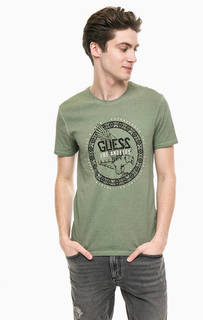 Хлопковая футболка с круглым вырезом Guess