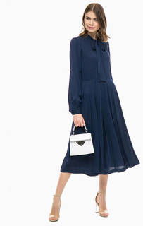 Синий шелковый комбинезон с брюками-кюлотами Michael Michael Kors