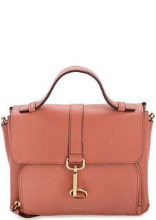 Маленькая кожаная сумка с откидным клапаном Dkny